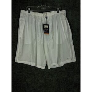 IBKUL Shorts Mens 2XL White UPF 50+‎ Quick Dry UPF 50 Mesh Athletic Gym